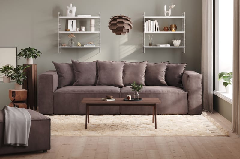 Cubo 4-seters Sofa - Beige / Cordfløyel - 4 seter sofa