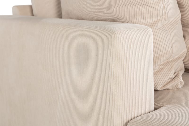 Menard 3-seters Dyp Manchestersofa - Beige - Møbler - Sofaer - Sofa 3 seter