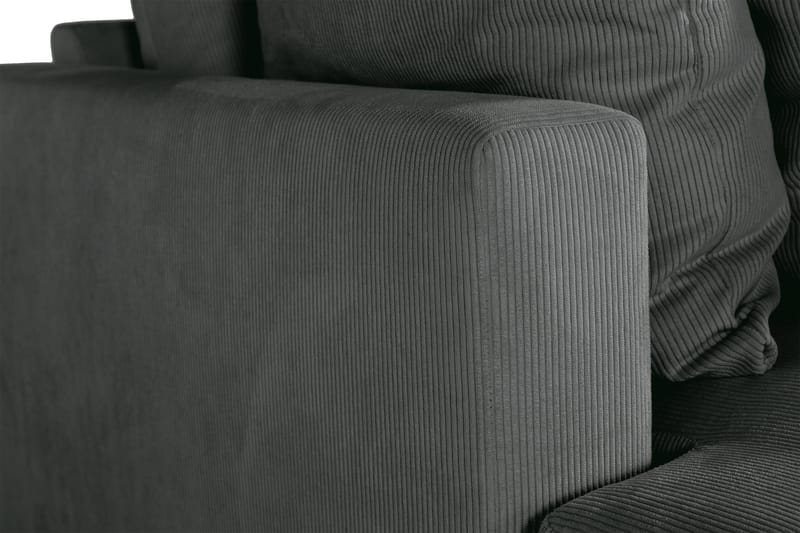 Menard 3-seters Dyp Manchestersofa - Grå - Møbler - Sofaer - Sofa 3 seter