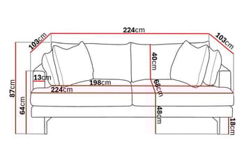 Menard 3-seters Dyp Manchestersofa - Mørk grønn - Møbler - Sofaer - Sofa 3 seter