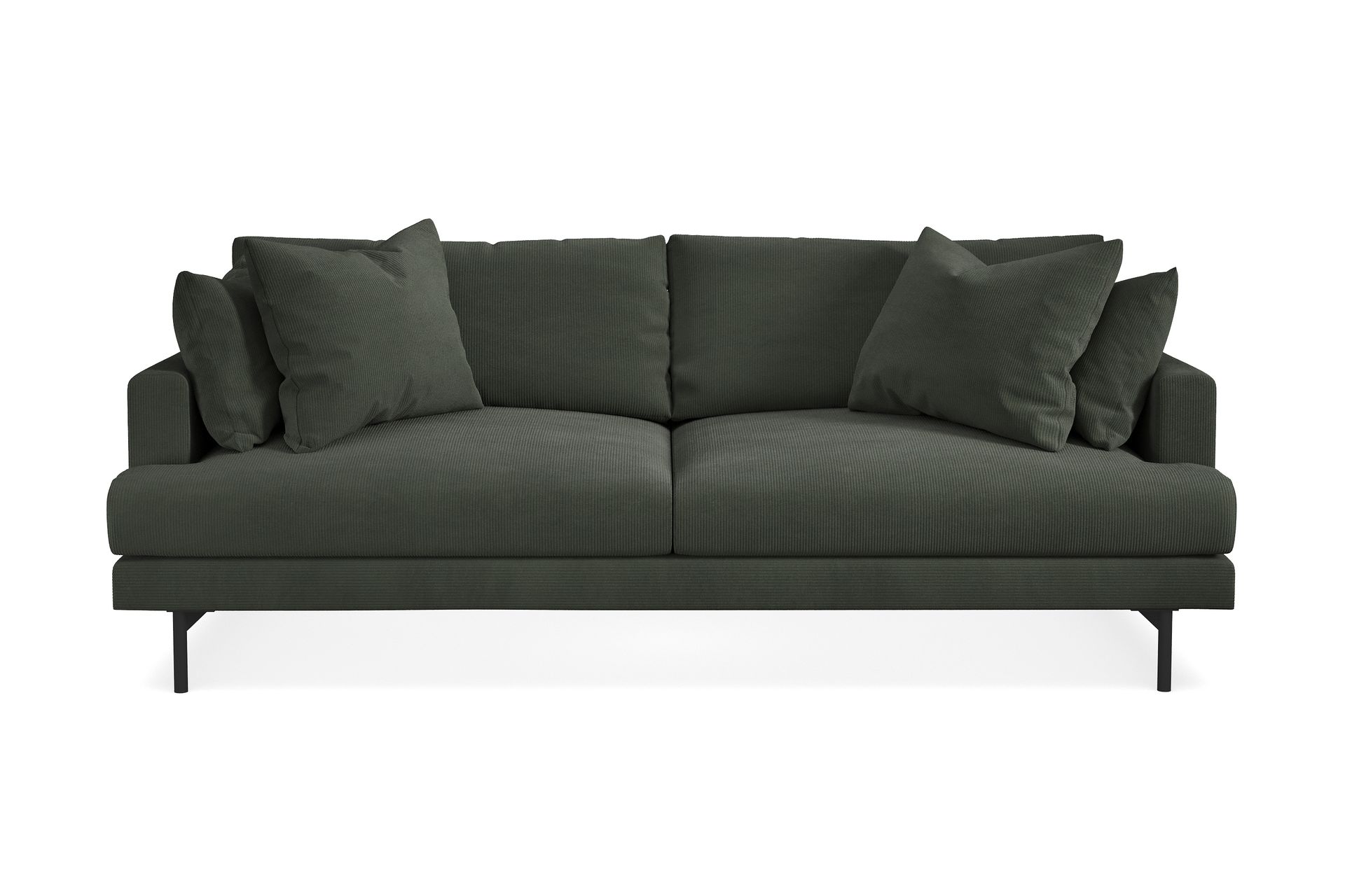 Menard 3-seters Dyp Manchestersofa - Mørk grønn - Møbler - Sofaer - Sofa 3 seter