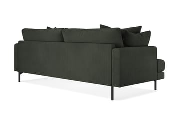Menard 3-seters Dyp Manchestersofa - Mørk grønn - Møbler - Sofaer - Sofa 3 seter