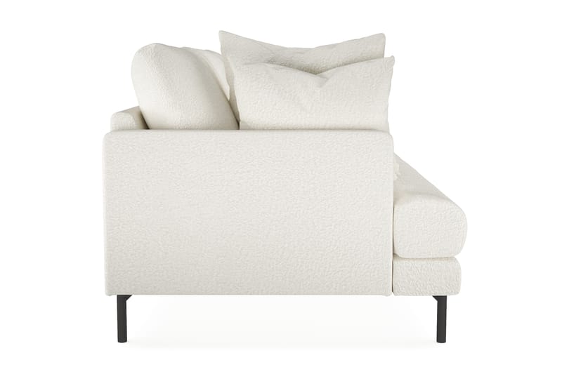 Menard 3-seters Dyp Sofa i Bouclé 225 cm bred - Hvit - Møbler - Sofaer - Sofa 3 seter
