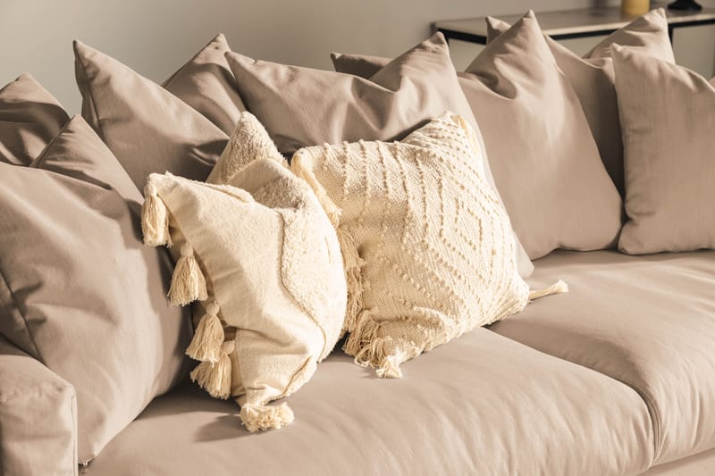 Menard 3-seters Dyp Stoffsofa - Beige - Møbler - Sofaer - Sofa 3 seter