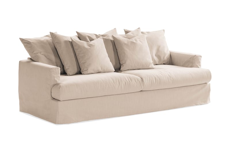 Menard 3-seters Dyp Stoffsofa - Beige - Møbler - Sofaer - Sofa 3 seter