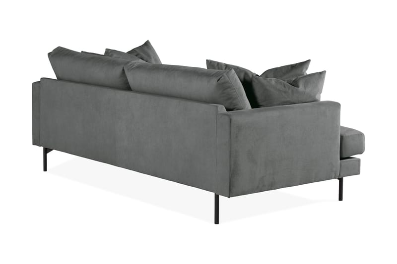 Menard 3-seters Manchestersofa - Grå - Møbler - Sofaer - Sofa 3 seter