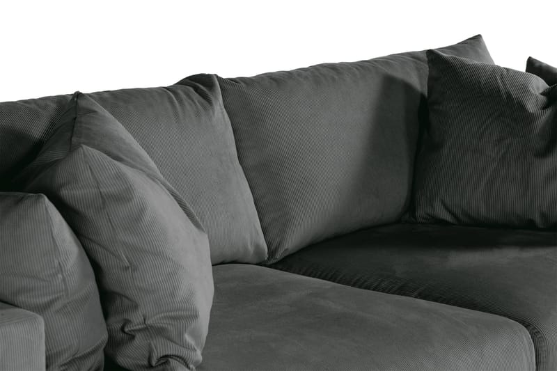 Menard 3-seters Manchestersofa - Grå - Møbler - Sofaer - Sofa 3 seter