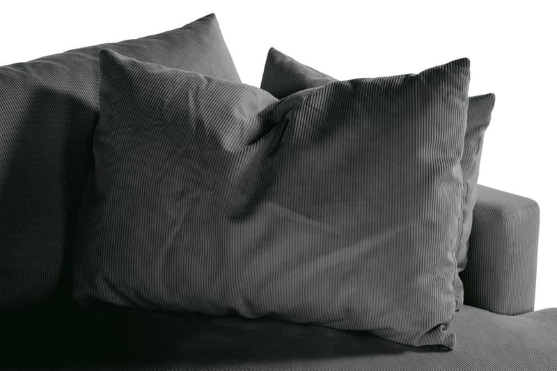Menard 3-seters Manchestersofa - Grå - Møbler - Sofaer - Sofa 3 seter