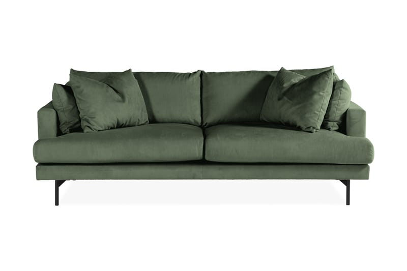 Menard 3-seters Manchestersofa - Grønn - Møbler - Sofaer - Sofa 3 seter