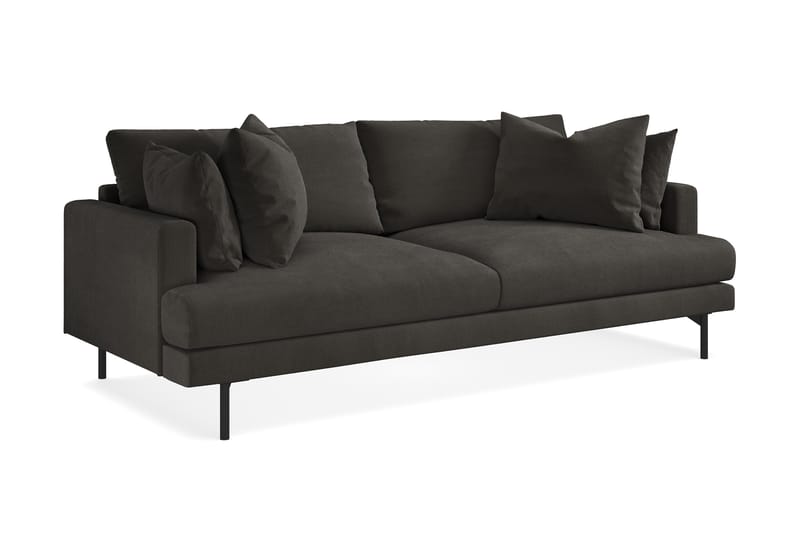 Menard 3-seters Manchestersofa - Mørk grå - Møbler - Sofaer - Sofa 3 seter