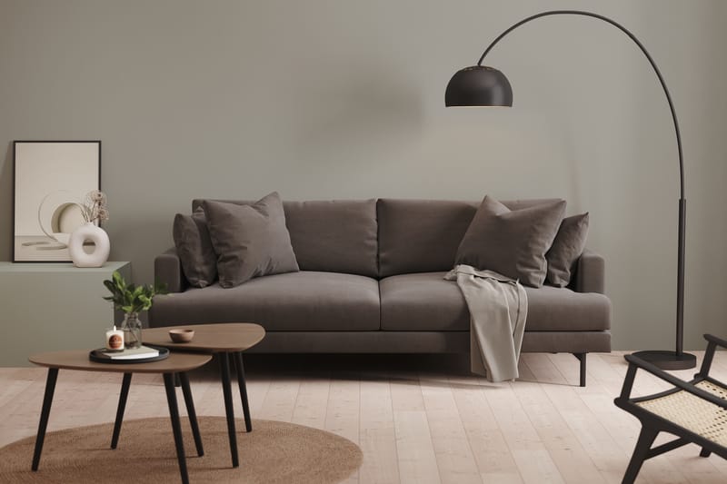 Menard 3-seters Manchestersofa - Mørk grå - Møbler - Sofaer - Sofa 3 seter