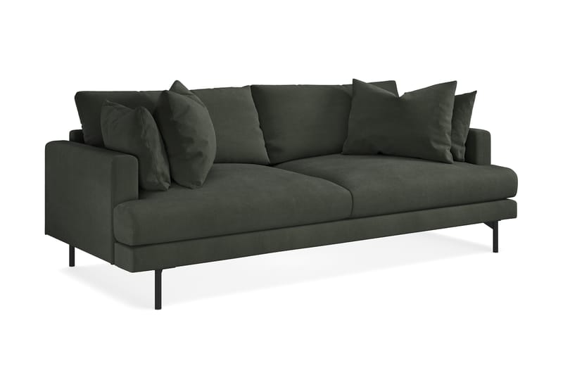 Menard 3-seters Manchestersofa - Mørk grønn - Møbler - Sofaer - Sofa 3 seter