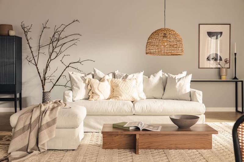 Menard 3-seters Stoffsofa - Lys grå - Møbler - Sofaer - Sofa 3 seter
