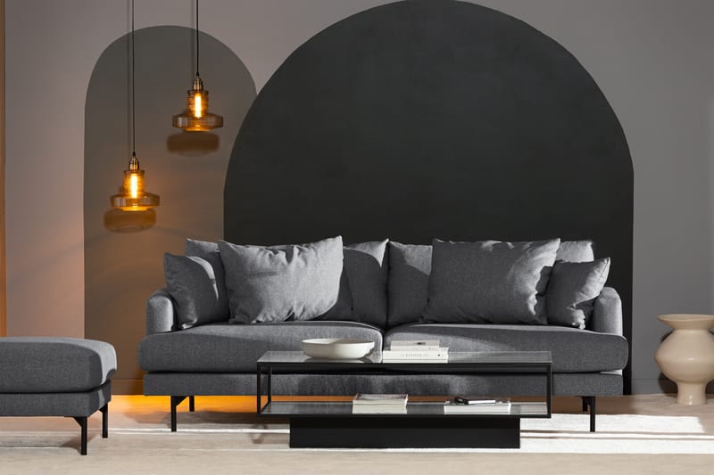 Menard 3-seters Stoffsofa - Mørk grå - Møbler - Sofaer - Sofa 3 seter