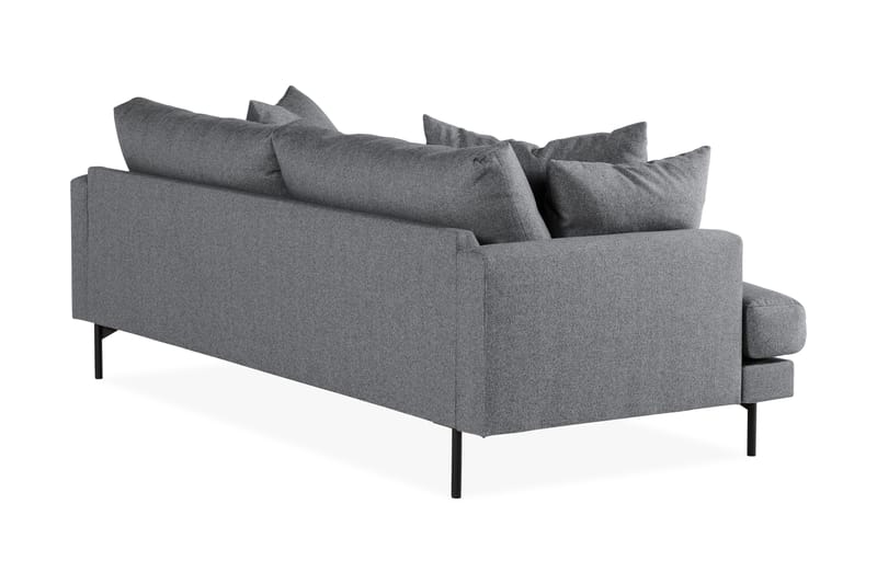 Menard 4-seter Sofa - Mørkegrå/Svart - 4 seter sofa
