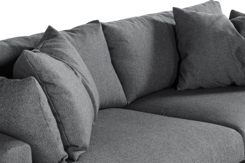 Menard 4-seter Sofa - Mørkegrå/Svart - 4 seter sofa