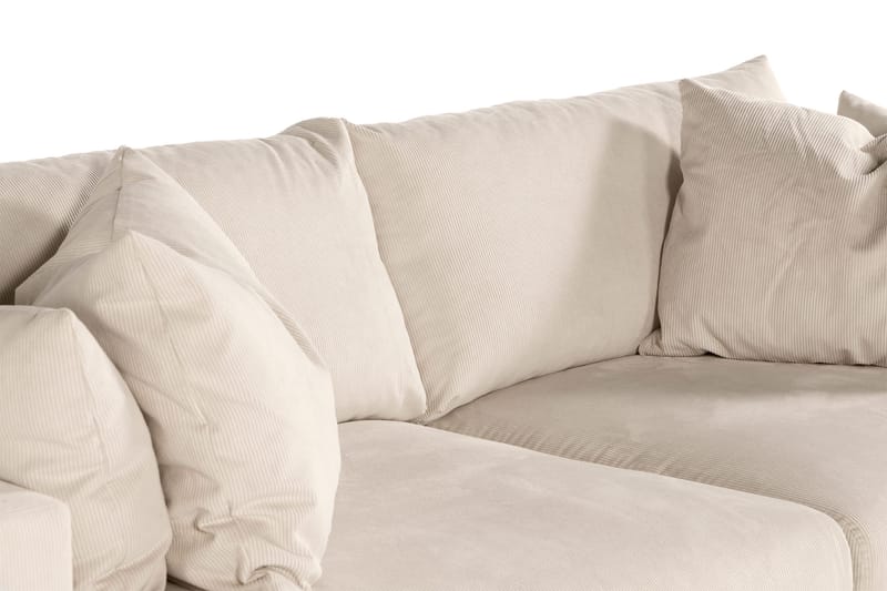 Menard 4-seters Dyp Manchestersofa - Beige - Møbler - Sofaer - 4 seter sofa