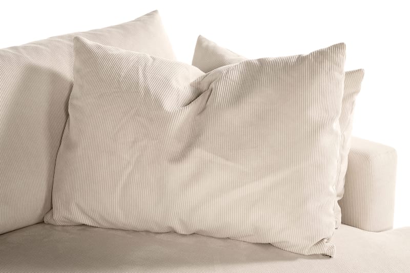 Menard 4-seters Dyp Manchestersofa - Beige - Møbler - Sofaer - 4 seter sofa