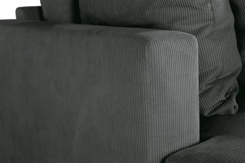 Menard 4-seters Dyp Manchestersofa - Grå - Møbler - Sofaer - 4 seter sofa