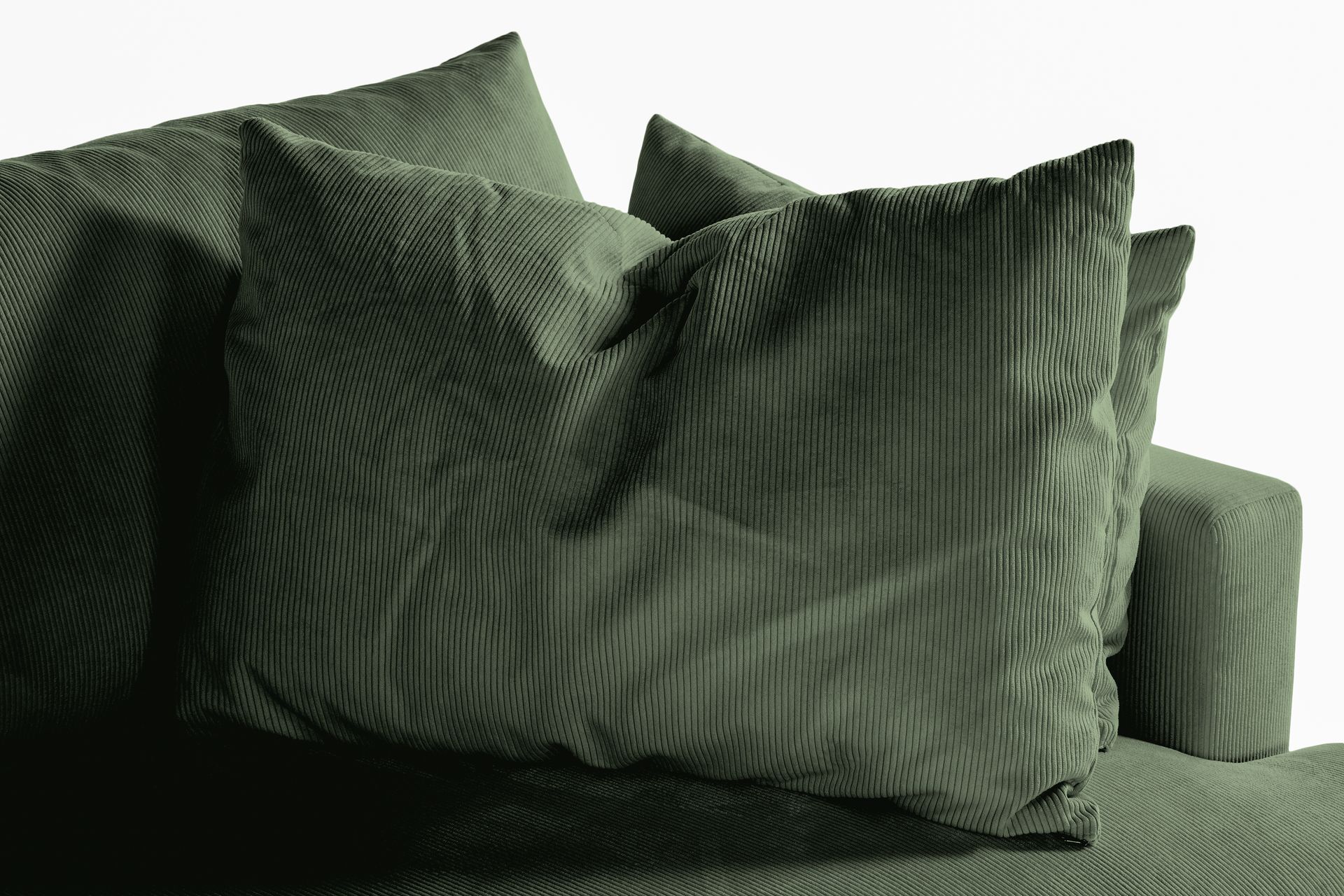 Menard 4-seters Dyp Manchestersofa - Grønn - Møbler - Sofaer - 4 seter sofa