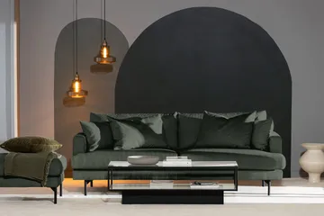Menard 4-seters Dyp Manchestersofa - Grønn - Møbler - Sofaer - 4 seter sofa