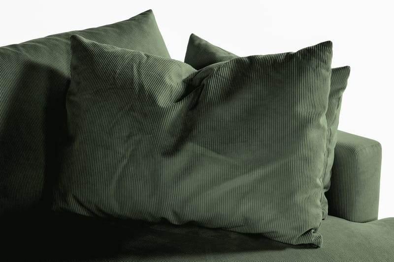 Menard 4-seters Dyp Manchestersofa - Grønn - Møbler - Sofaer - 4 seter sofa