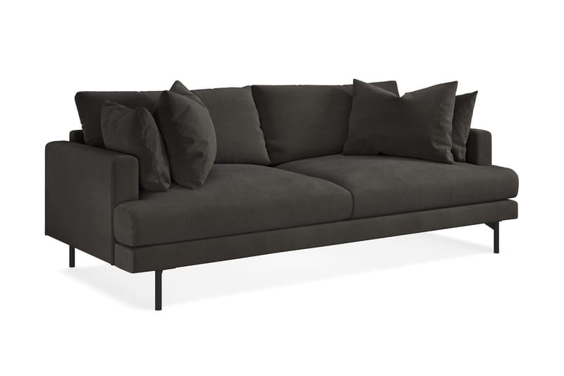 Menard 4-seters Dyp Manchestersofa - Mørk grå - Møbler - Sofaer - 4 seter sofa
