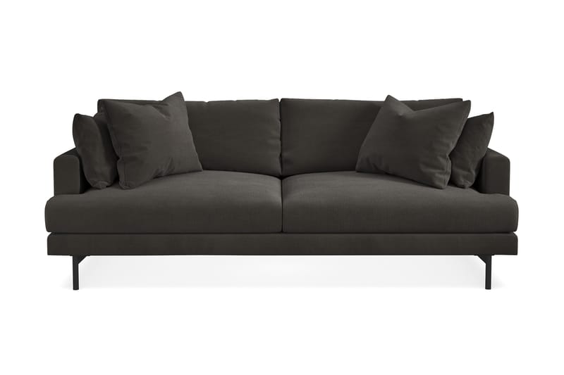 Menard 4-seters Dyp Manchestersofa - Mørk grå - Møbler - Sofaer - 4 seter sofa