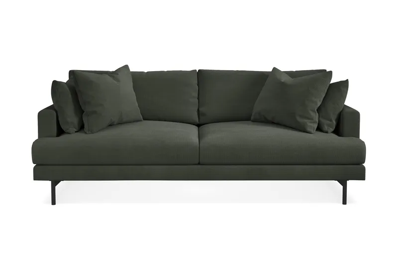 Menard 4-seters Dyp Manchestersofa - Mørk grønn - Møbler - Sofaer - 4 seter sofa