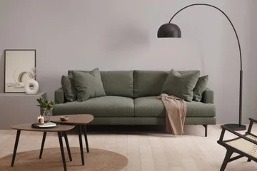 Menard 4-seters Dyp Manchestersofa - Mørk grønn - Møbler - Sofaer - 4 seter sofa