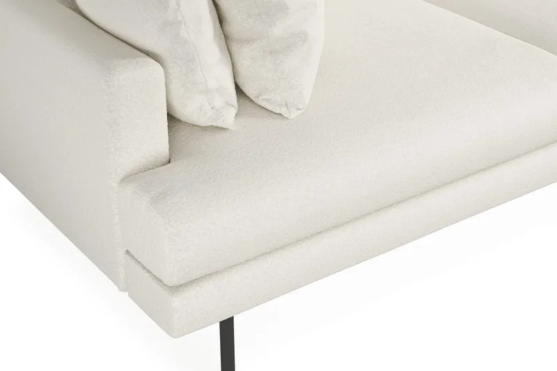 Menard 4-seters Dyp Sofa i Bouclé - Hvit - Møbler - Sofaer - 4 seter sofa