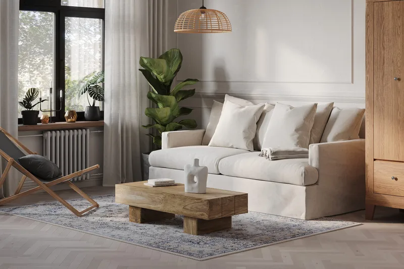 Menard 4-seters Stoffsofa - Beige - Møbler - Sofaer - 4 seter sofa