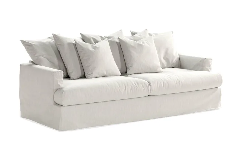 Menard 4-seters Dyp Stoffsofa - Lys grå - Møbler - Sofaer - 4 seter sofa