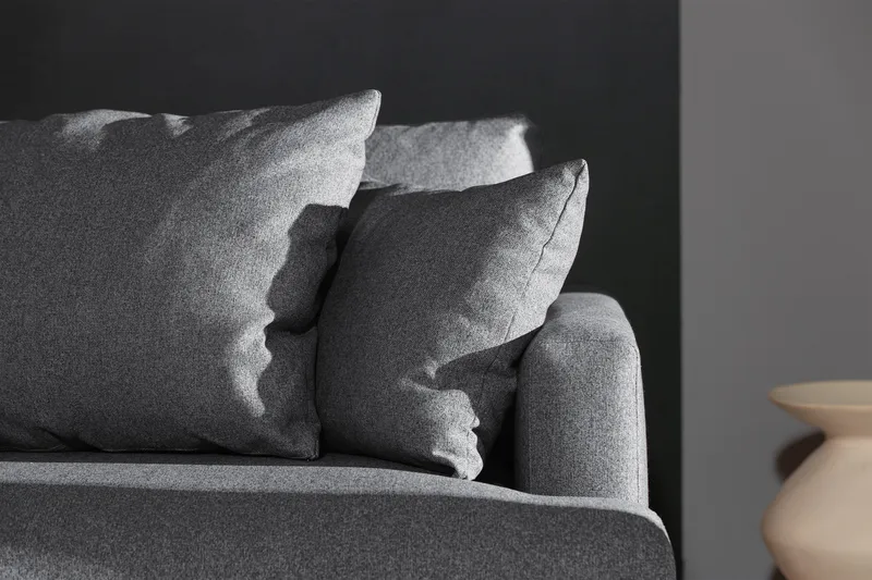 Menard 4-seters Dyp Stoffsofa - Mørk grå - Møbler - Sofaer - 4 seter sofa