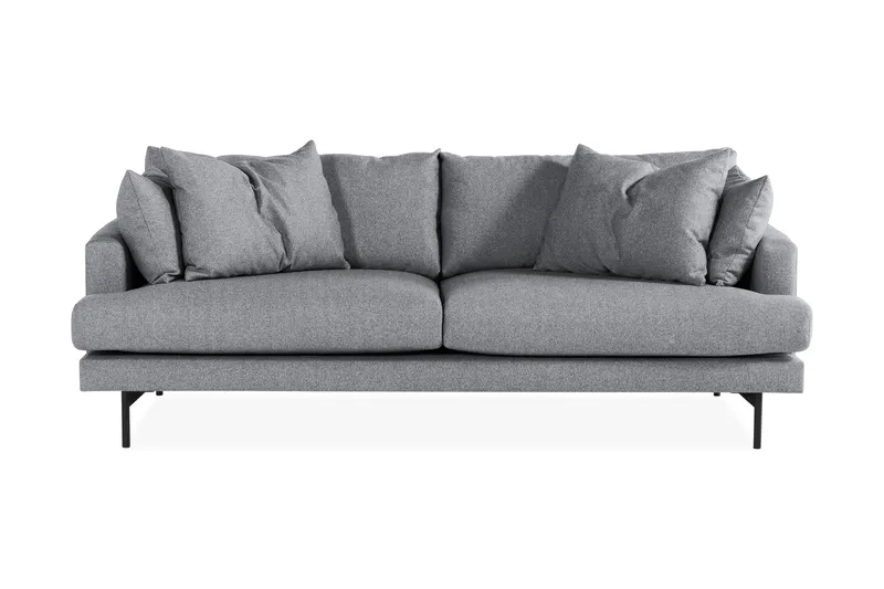 Menard 4-seters Stoffsofa - Grå - Møbler - Sofaer - 4 seter sofa