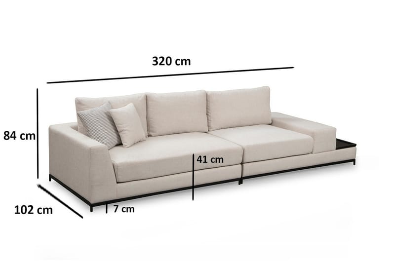 Mezonzo 4-seter Sofa - Beige - Møbler - Sofaer - 4 seter sofa