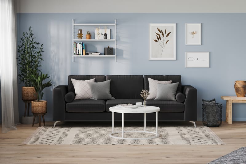 Ocean Lyx 4-seter Sofa - Svart - Møbler - Sofaer - 4 seter sofa