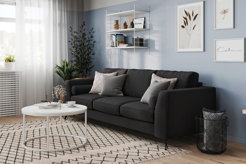 Ocean Lyx 4-seter Stoffsofa - Svart - Møbler - Sofaer - 4 seter sofa