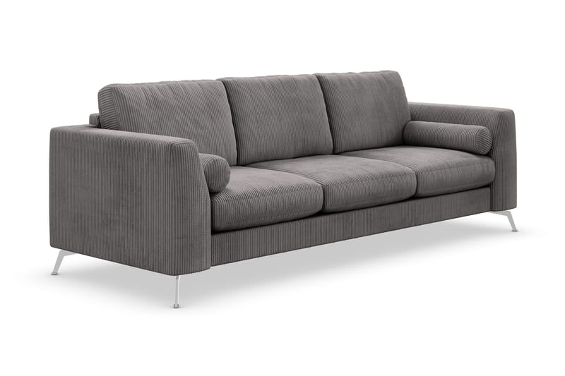 Ocean Lyx 4-seters Manchestersofa - Mørk grå - Møbler - Sofaer - 4 seter sofa