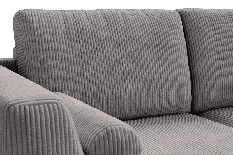 Ocean Lyx 4-seters Manchestersofa - Mørk grå - Møbler - Sofaer - 4 seter sofa