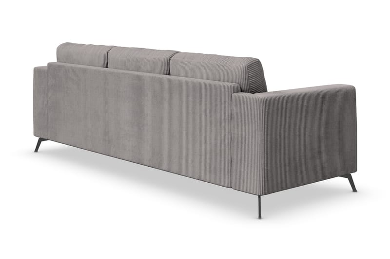 Ocean Lyx 4-seters Sofa - Mørkegrå/Svart - 4 seter sofa