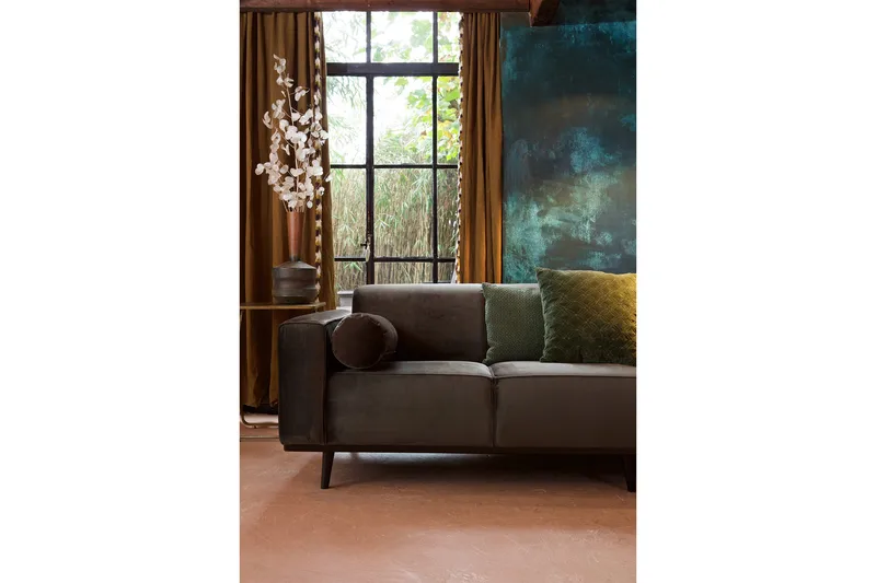 Statement 4-seters Fløyelssofa - Grønn - Møbler - Sofaer - 4 seter sofa