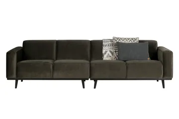 Statement 4-seters Fløyelssofa - Grønn - Møbler - Sofaer - 4 seter sofa