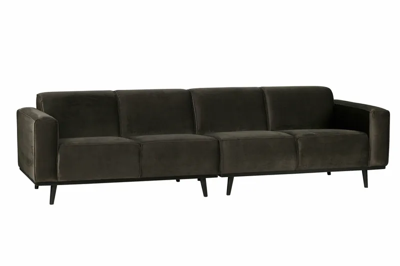 Statement 4-seters Fløyelssofa - Grønn - Møbler - Sofaer - 4 seter sofa