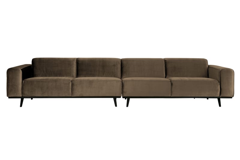 Statement 4-seters Fløyelssofa - Taupe - Møbler - Sofaer - 4 seter sofa