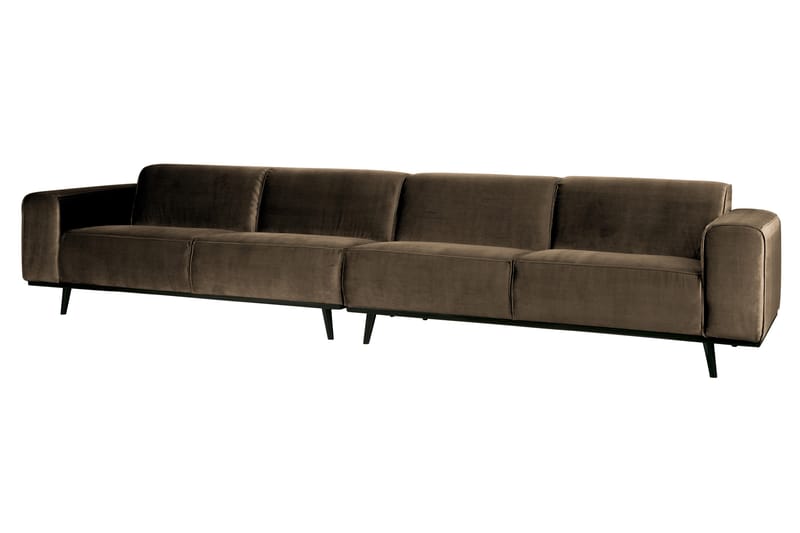 Statement 4-seters Fløyelssofa - Taupe - Møbler - Sofaer - 4 seter sofa