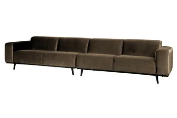 Statement 4-seters Fløyelssofa - Taupe - Møbler - Sofaer - 4 seter sofa
