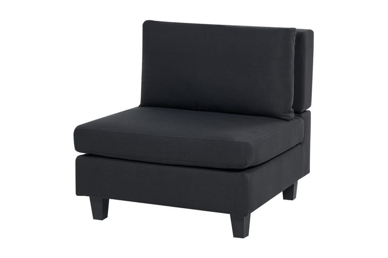4-sits Hörnsoffa Beliani Unstad Beige/svart, Högervänd, Polyester Black - Møbler - Sofaer - Modulsofaer - Komplett modulsofa