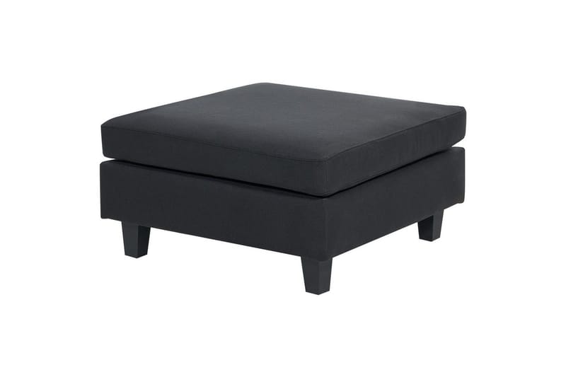 4-sits Hörnsoffa med fotpall Beliani Unstad Beige/svart Black - Møbler - Sofaer - Modulsofaer - Komplett modulsofa
