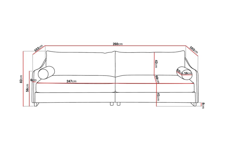 4-sits Soffa Scandinavian Choice Nea 25 - Møbler - Sofaer - 4 seter sofa